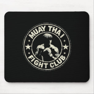 Muay Thai Thailand Kickboxing Mma Fighter Vintage Mouse Pad