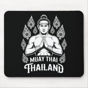 Muay Thai Thailand Vintage Tiger Fighter Training  Mouse Pad