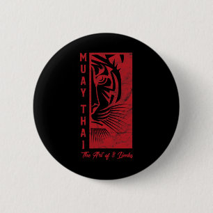 Muay Thai Tiger Art Of 8 Limbs Kickboxing Gift Shi 2 Inch Round Button