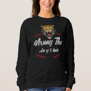 Muay Thai Tiger Face Thai Boxing And Kickboxing Sweatshirt