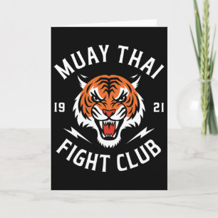 Muay Thai Tiger Fight Kickboxing Fighters Thaiboxi Card