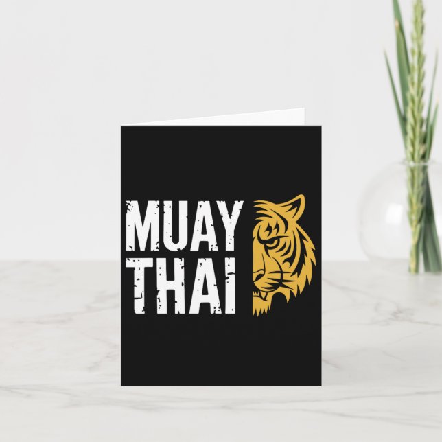 Muay Thai Tiger Martial Arts Fighter  Card (Front)