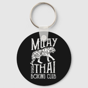 Muay Thai Tiger Mma Training Street Fight Kickboxi Keychain