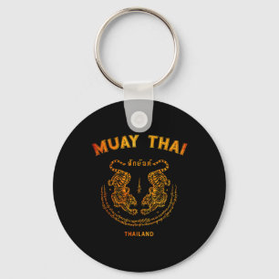 Muay Thai Tiger Sak Yant Tattoo Kickboxing Thailan Keychain