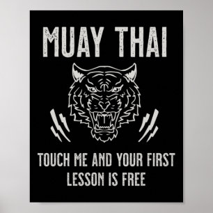 Muay Thai Touch Me And Your First Lesson Is Free  Poster