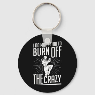 Muay Thai Training Fighter Kickboxing Beginner Box Keychain