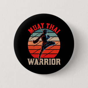 Muay Thai Warrior Martial Arts Hobby Fighter Boxin 2 Inch Round Button