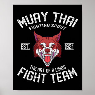 Muay Thai Wolf - Thai Boxing And Kickboxing  Poster