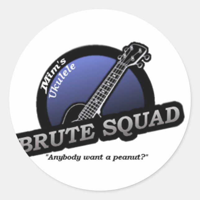 MUBS Blue Classic Round Sticker (Front)