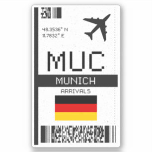 MUC Munich Boarding Pass - Germany Travel