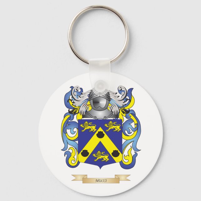 Mucci Coat of Arms (Family Crest) Keychain (Front)