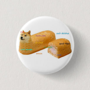 Much Cake DogeButton 1 Inch Round Button