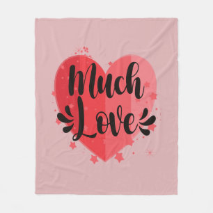 Much Love, Big Heart Fleece Blanket
