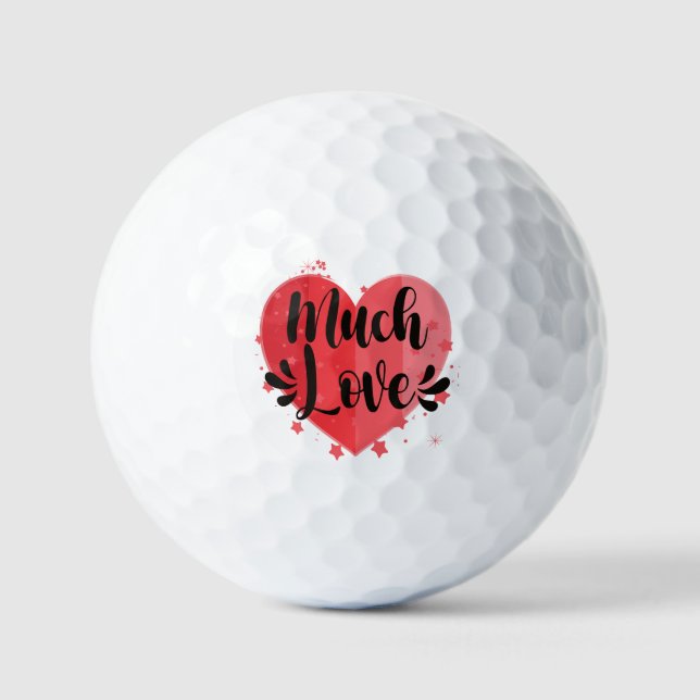 Much Love, Big Heart Golf Balls (Front)