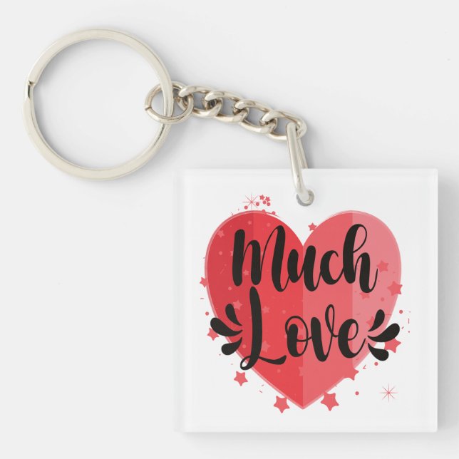 Much Love, Big Heart Keychain (Front)