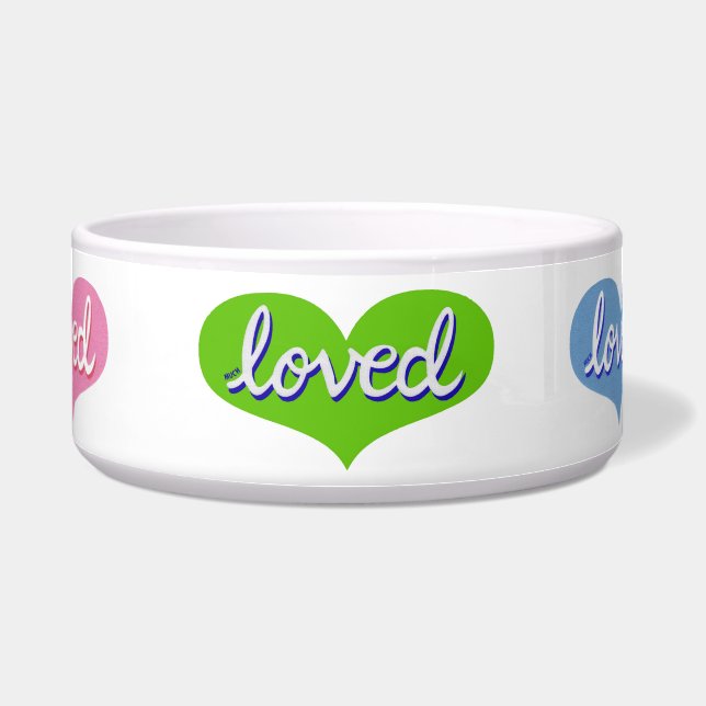 MUCH LOVED - Adored - Coloured love hearts (Front)