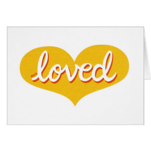 MUCH LOVED - Adored - yellow love heart -