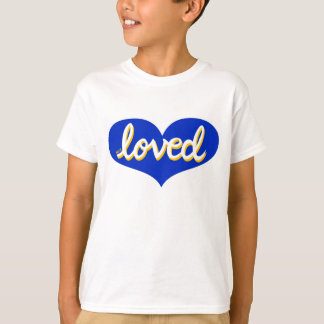 MUCH LOVED - blue love heart- T-Shirt