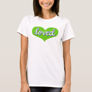 MUCH LOVED - Green love heart - T-Shirt