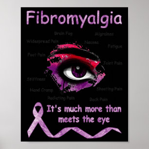 Much More Than Meets The Eyes Fibromyalgia Awarene Poster
