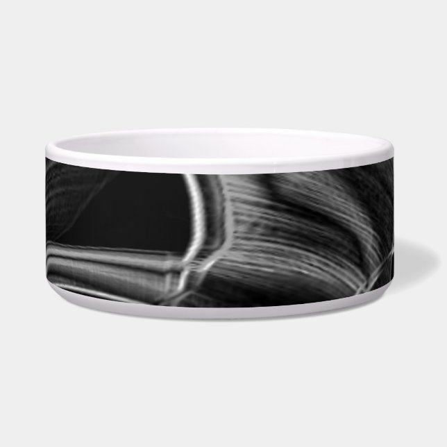 Much twisted with grey grooves on black background (Front)
