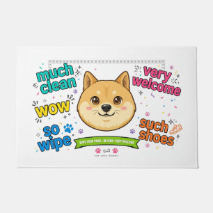Much Wow Very Welcome Doge Meme Doormat