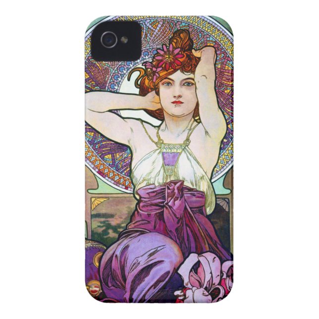 Mucha Amethyst Case-Mate iPhone Case (Back)
