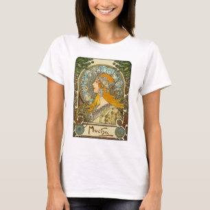 Mucha Art Nouveau T-Shirt -  Zodiac  - La Plume