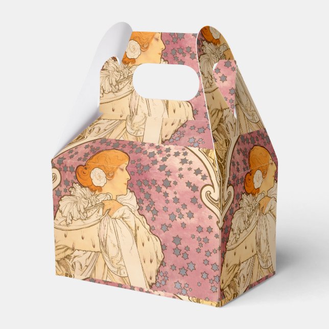 Mucha Art Nouveau Woman Beauty Favor Box (Front Side)
