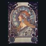 Mucha Art Nouveau Woman Vintage French Zodiac Post Poster<br><div class="desc">A very beautiful vintage travel poster advertising bicycle sports in the 1900s. Check out our shop for more Vintage Posters.</div>