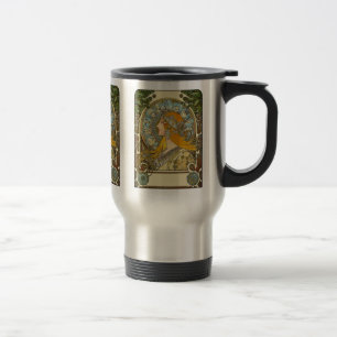 Mucha Art Nouveau - Zodiac - La Plume Travel Mug