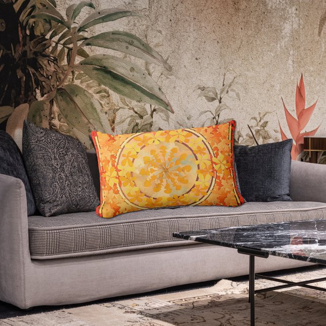 Mucha - Autumn foliage no2 -1902 Lumbar Pillow (Creator Uploaded)