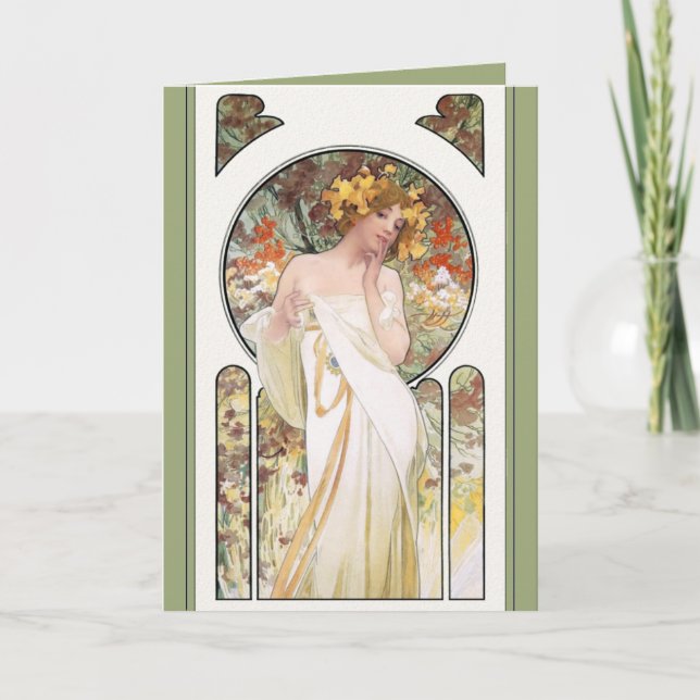 Mucha CARD:  Sylvais Perfume Ad Card (Front)