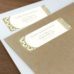 Mucha Custom Return Address Label<br><div class="desc">Perfectly pair your wedding invitations with this Vintage Botanical Custom Return Address Label, exuding charm and elegance. The label showcases a lovely watercolor illustration of Magnolia in soft shades of yellow and sage. This label combines the timeless beauty of vintage botanicals with modern simplicity, featuring a clean typeface that ensures...</div>
