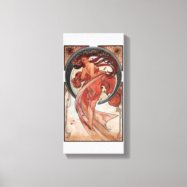 Mucha Dance Art Deco Woman Canvas Print (Front)