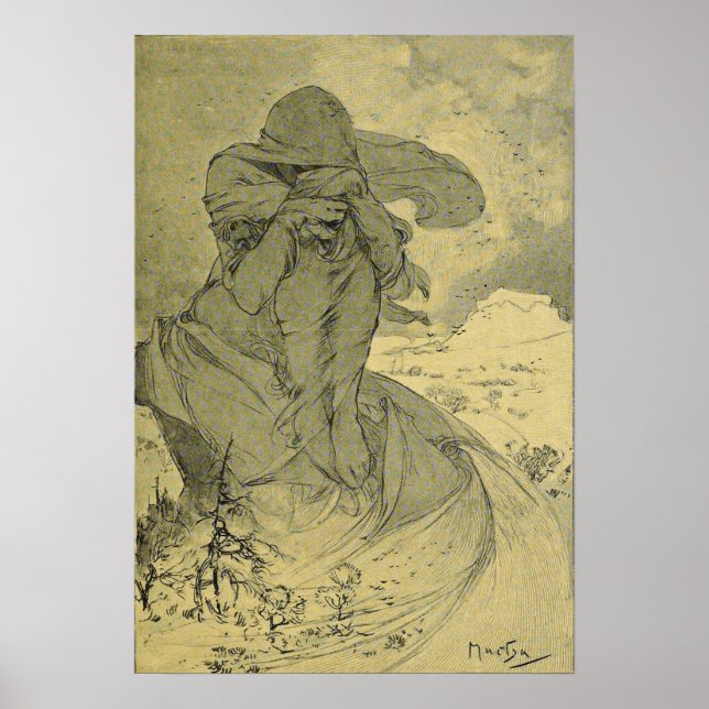 Mucha - Fevrier Cocorico Poster (Front)