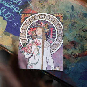 Mucha Goddess Postcard