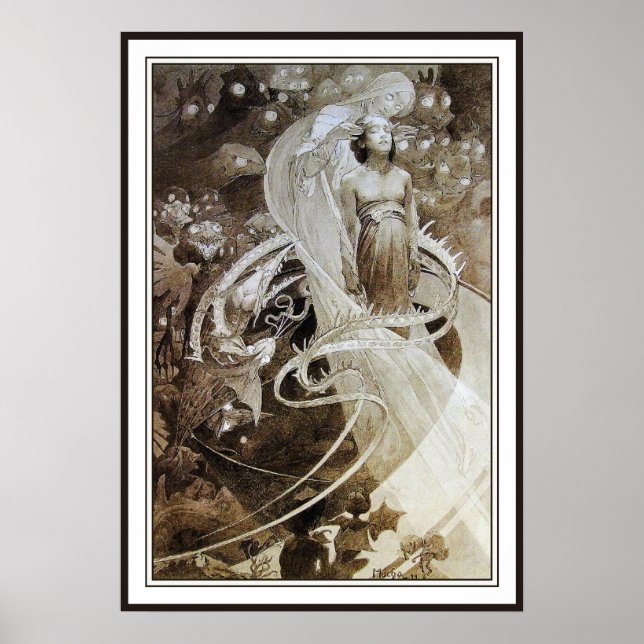 Mucha Poster Print - Illustration de Le Pater ~ (Devant)