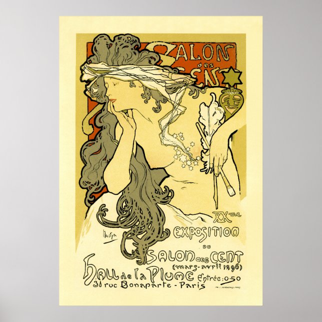 Mucha Poster: Salon des Cent Poster (Front)