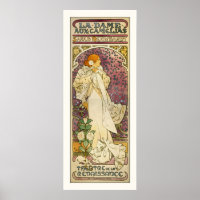 Mucha Poster vintage : La Dame aux Camélias