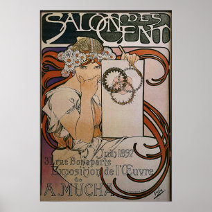 Mucha - Salon Des Cents Exhibition 1897 Poster