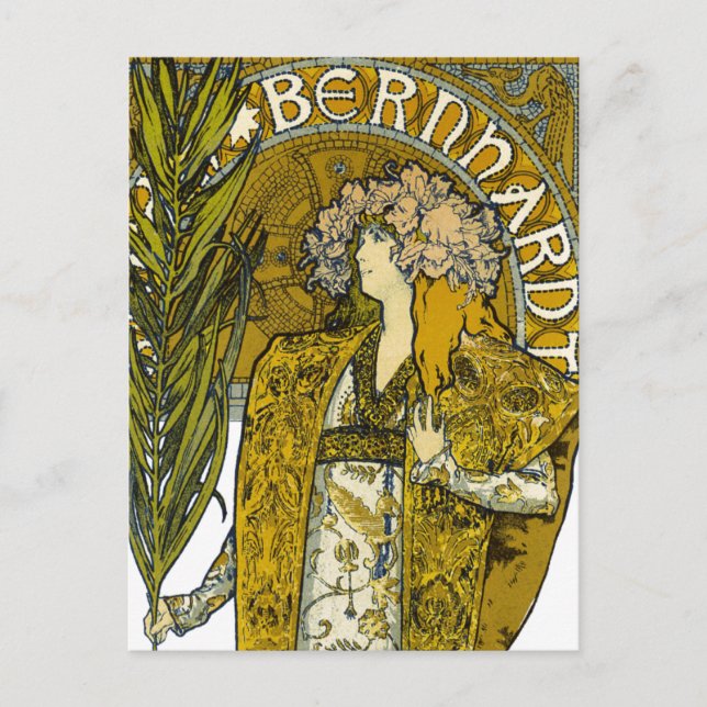 Mucha - Sarah Bernhardt - Gismonda Postcard (Front)