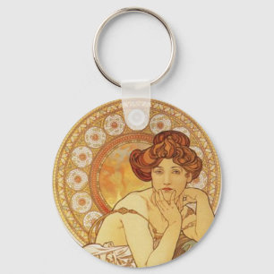 Mucha Topaz Keyring