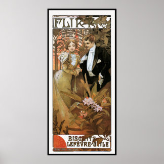 Mucha - Vintage French Poster Art - Flirt