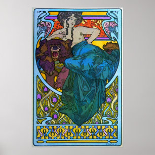 Mucha - Woman Panel 1901 Poster