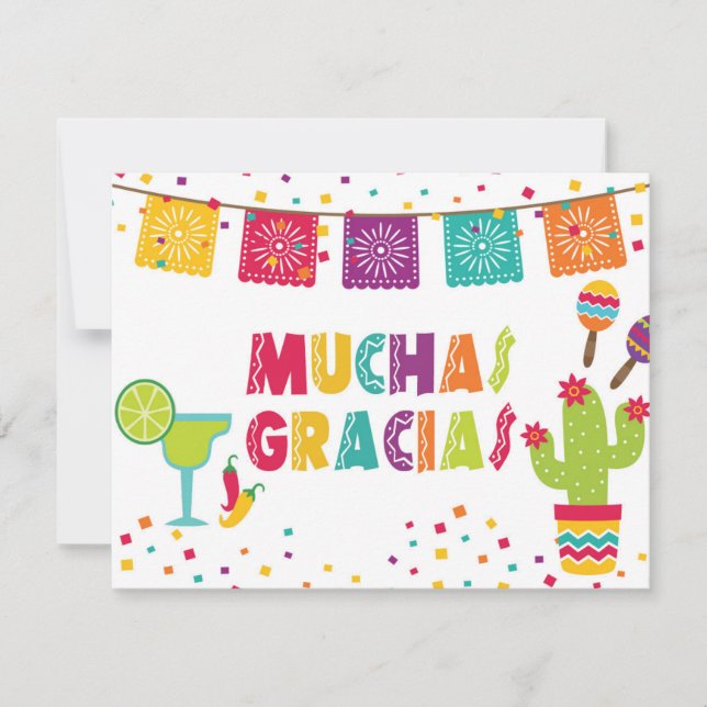 Muchas Gracias Carte de remerciements as (Devant)