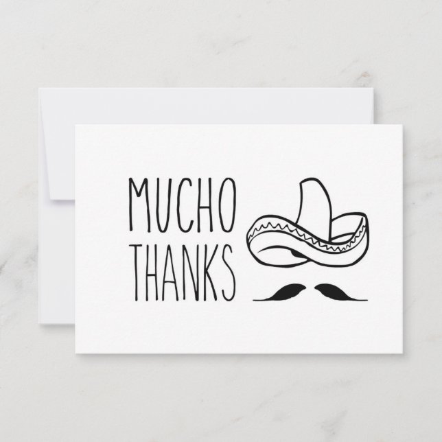 Mucho Merci Carte de remerciements, Carte de remer (Devant)