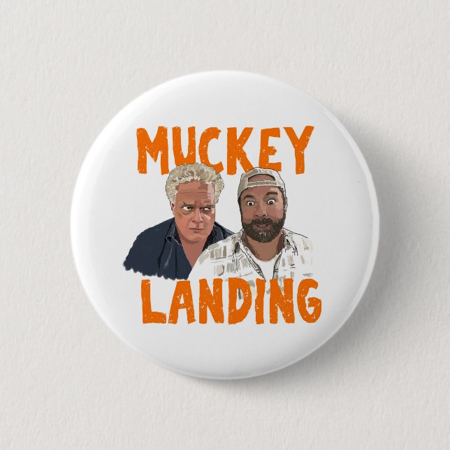 Muckey Landing 2 Inch Round Button (Front)