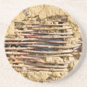 Mud and wattle wall coaster