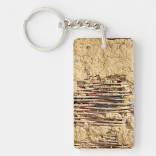 Mud and wattle wall keychain
